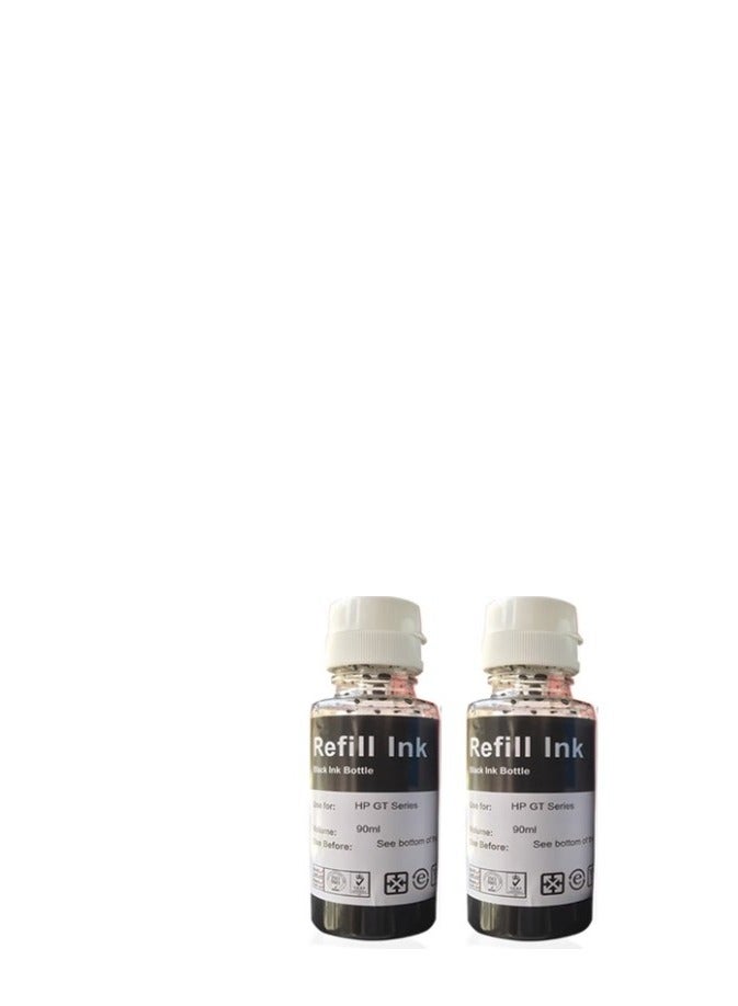 GT51 Ink (Black 90g) Compatible Refill Ink for HP GT HP 5810, 5811, 5820, 5821, 115, 116, 117, 310, 315, 319, 410, 415, 416, 419, 457 Ink Tank Printer. (2-Black)  - Image 1