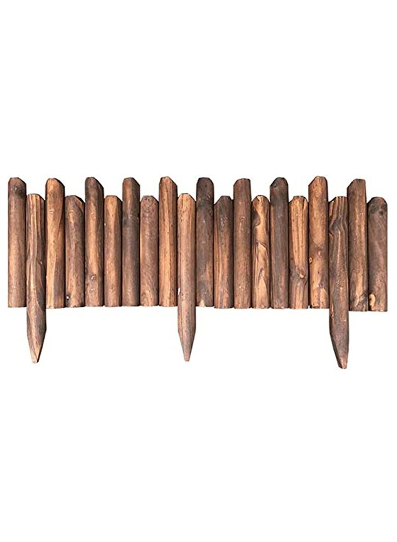 LINGWEI Wooden Picket Fence Garden Edging Border Landscape Barrier Natural Solid Wooden Fence For Home Outdoor Garden Patio - Image 2