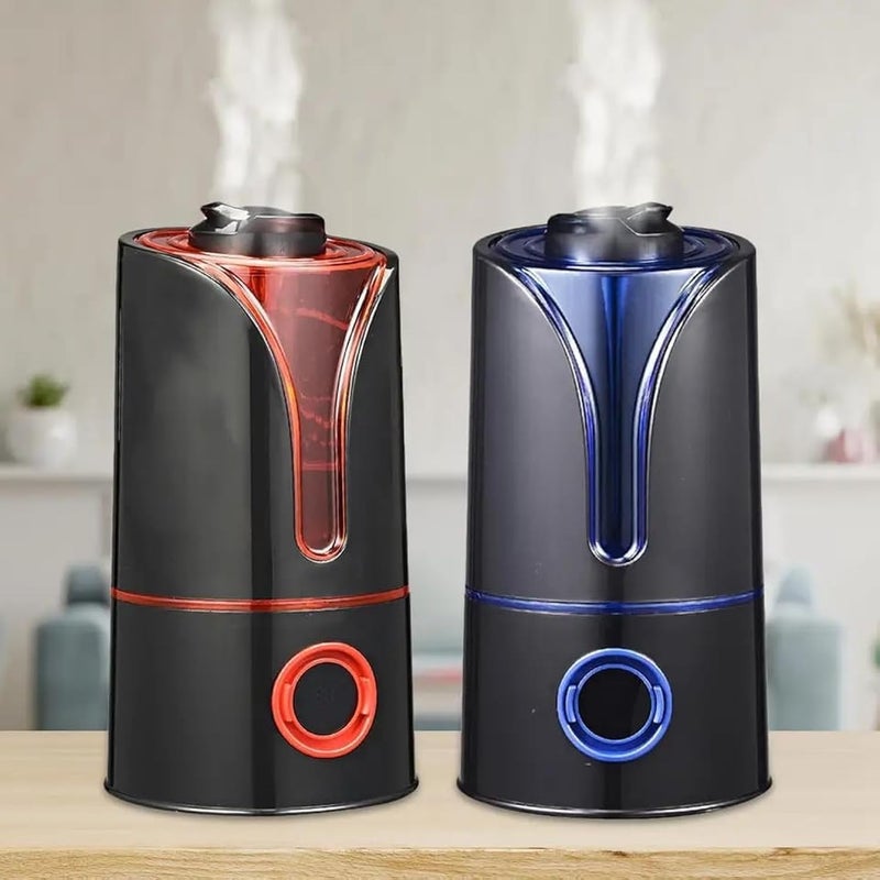 Ultrasonic Cool Mist Humidifier, 3.5L Capacity Humidifier, Air Freshener Humidifier, Air Purifier for Bedroom, Digital Display with Timer and Auto-Off (3.5L Red)