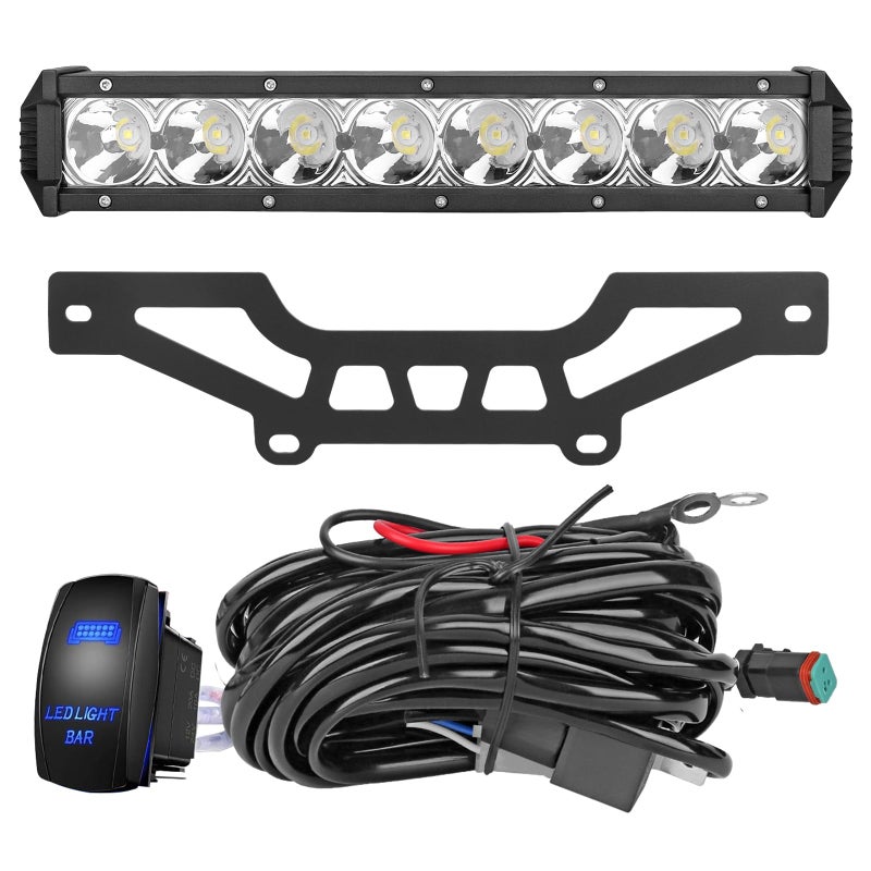 Chelhead Yellow Can Am X3 Light Bar Shock Tower Mount Compatible with Rocker Switch Wiring Harness 40W Spot Beam with CanAm Maverick X3  X3 Max X RS Turbo RCanam x3 Accessories