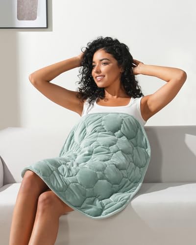 Kivik Weighted Lap Blanket Adults, 7 lbs Weighted Pad, 24"x29", Sage Green, Heavy Travel Blankets Throw, Small & Mini Portable Pads, Breathable & Warm Gift - Image 1