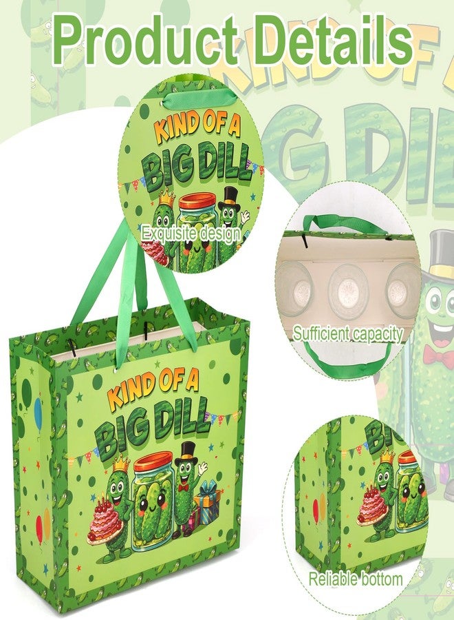 Fukaisu Pickle Gift Bag, Funny Pickle Gift Bag with Tissue Papers Message Card and Envelope Cute Cucumber Theme Party Favors Suitable for Birthday Party Supplies - Image 3