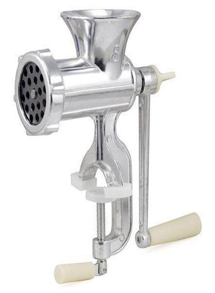Aluminium Meat Grinder Silver Large size - semi-automatic [free five-piece set