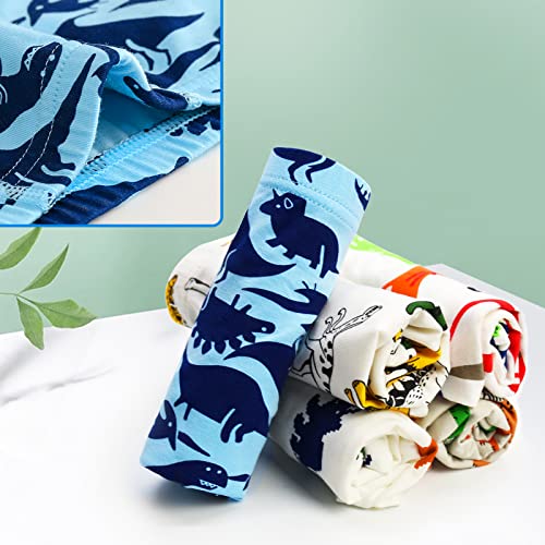 GRPSKCOS Boys Dinosaur Underwear- Pack of 5 Soft and Comfortable Boxer Shorts Briefs with Fun Colorful Dino Designs for Kids 2-4 Years Old(#1 Dinosaur,2-4T) - Image 2