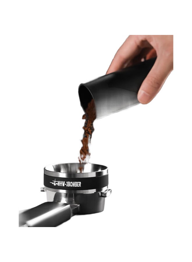 Mhw-3Bomber Magnetic Tamping Ring 58Mm Italian-Style, External Card-Style Coffee Tamping Ring, Anti-Airborne Coffee Powder - Image 2