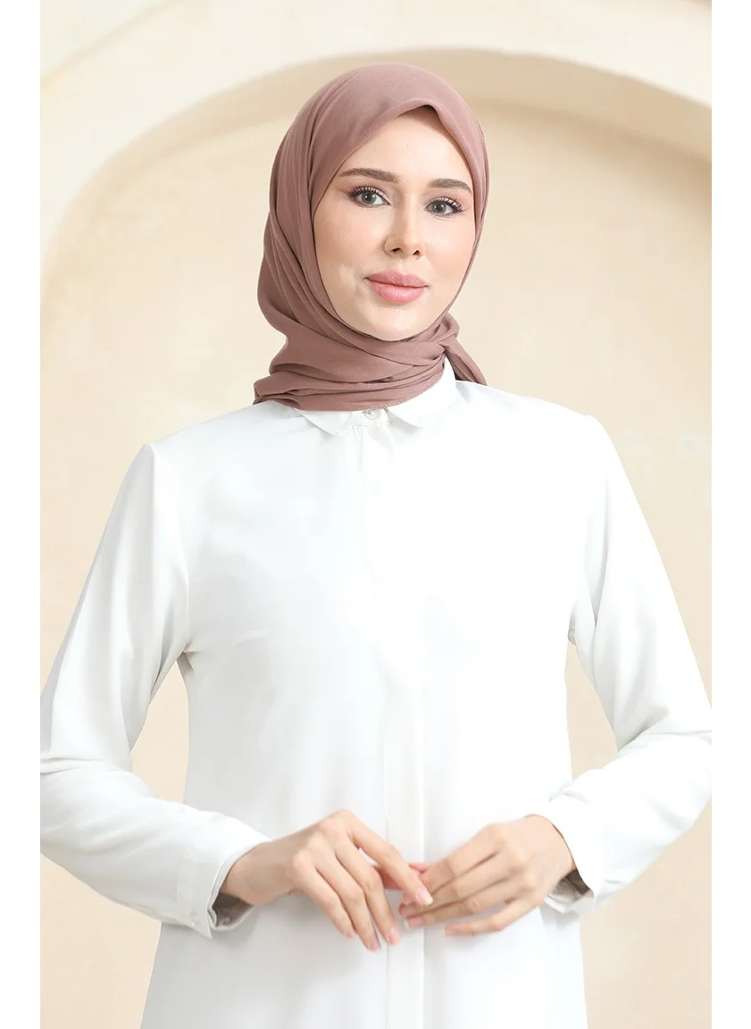 Sefa Merve Plain Scarf Prs-Ssbwl-08 Dark Mink
