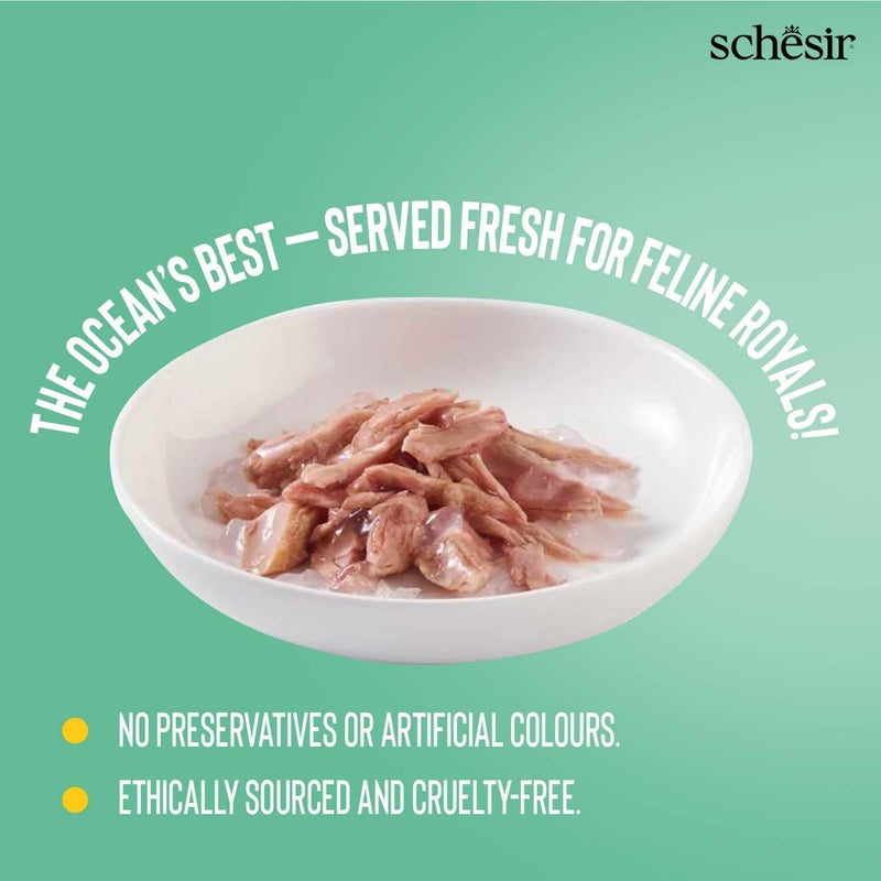 Schesir Wet Cat Food,Tuna in Jelly, Natural & High-Protein Recipe, Omega-Rich, Gentle on Digestion, Ideal for Adult Cats, No Preservatives or Additives,85g x 6 Pack - Image 3