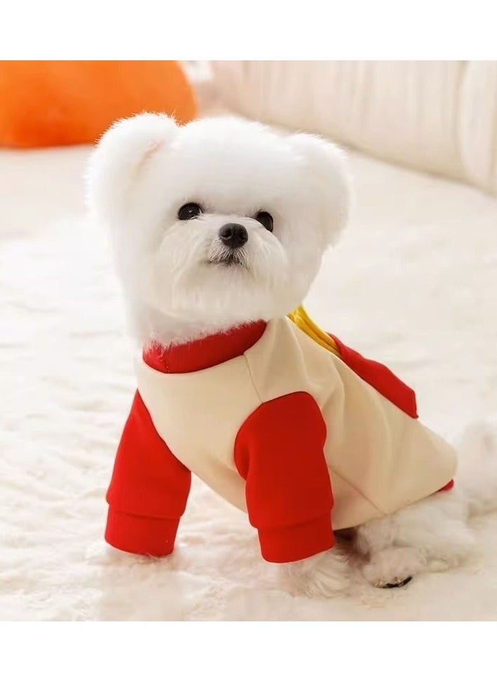 Generic - Dog Halloween Costume Cotton French Fries Cosplay Clothes for Pets Hoodie Pet Shirt Boy Coat for Small Dogs Dog Cute T-Shirt Cat Girl Outfits Puppy Fall Sweaters Winter Costumes - Image 1