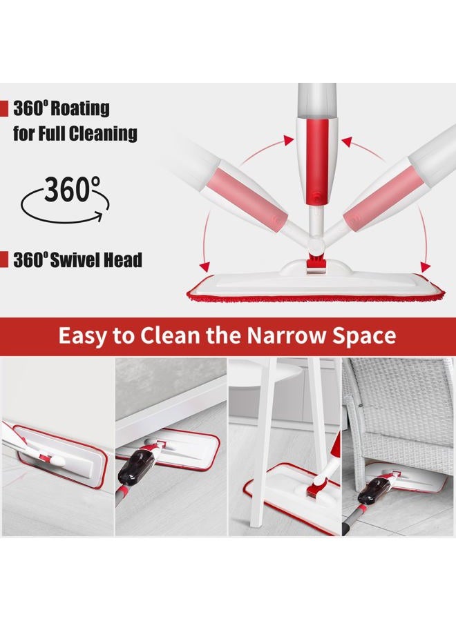Panda Grip Mops for Floor Cleaning Wet Spray Mop with 14 oz Refillable Bottle and 3 Washable Microfiber Pads Home or Commercial Use Dry Wet Flat Mop for Hardwood Laminate Wood Ceramic  - Image 4
