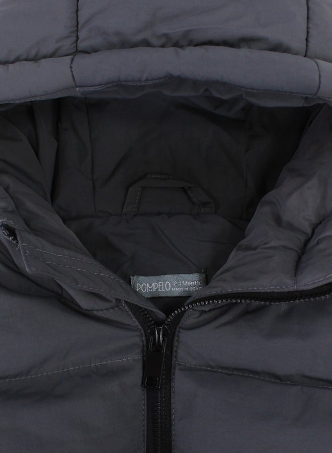 بمبيلو جاكيت أولاد مضاد للماء برأس – رمادي - Image 3