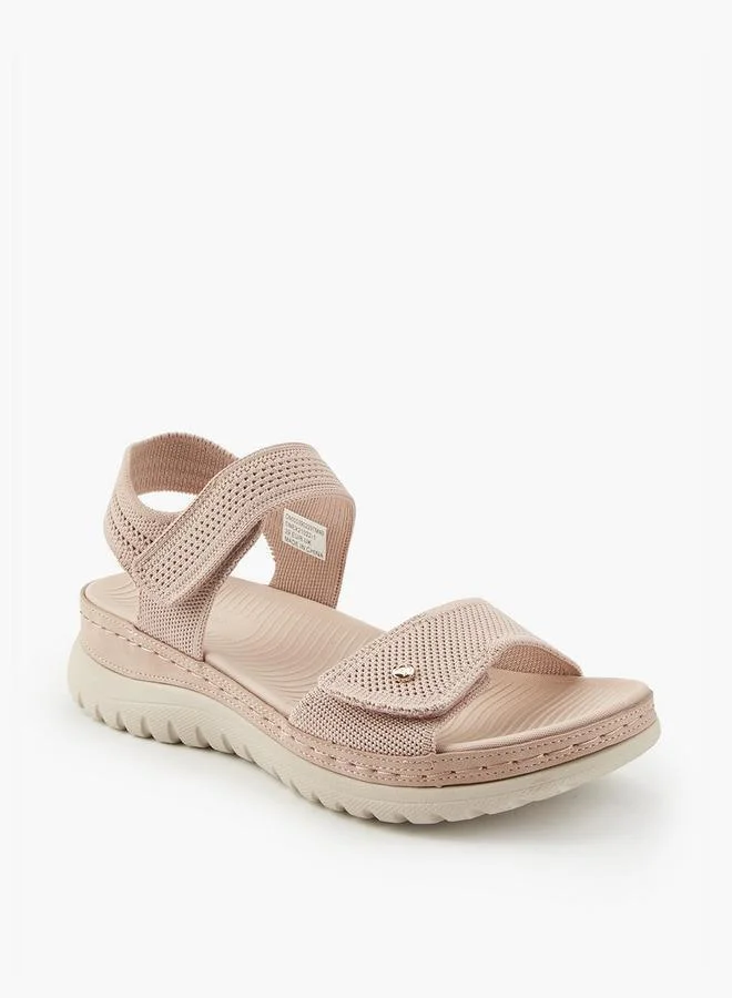 فلورا بيلا من شو إكسبرس صنادل مفتوحة الأصابع بنعل بارز وإغلاق بشريط لاصق