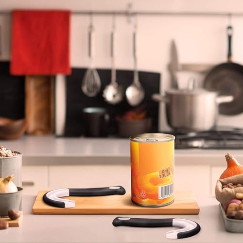 Digital Shoppy Hook Shaped Can Openers Easy Pull-Black/White - Image 2