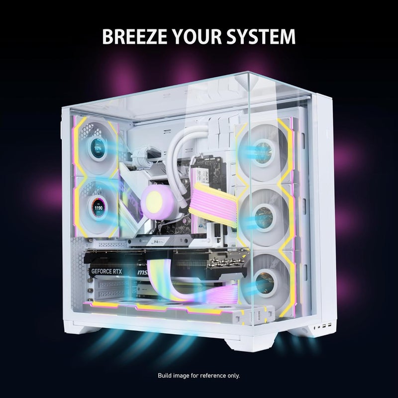 مروحة حاسوب Lian Li UNI Fan SL - Wireless 120 - علبة فردية - ARGB - إشارة لاسلكية 2.4 جيجاهرتز للتحكم في RGB والمروحة - وحدة التحكم L-Wireless غير مرفقة ومطلوبة - أبيض (12SL1W1W) - Image 5