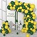 Cunnikku Retro Green Yellow Balloon Garland Arch Kit 122PCS Dark Green and Yellow Balloons for Retro Green Theme Birthday Wedding Graduation Baby Shower Forest Jungle Tractor Soccer Party Decorations - Image 2