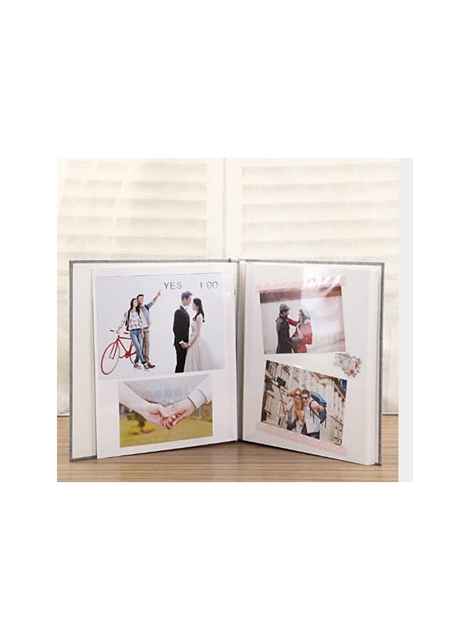 The Bros Photo Album Self Adhesive 3x5 4x6 5x7 8x10 Pictures Scrapbook Album, 40 Pages Linen Photo Book, DIY Anniversary wedding Memory Book with 2 metallic pens (Beige) - Image 4