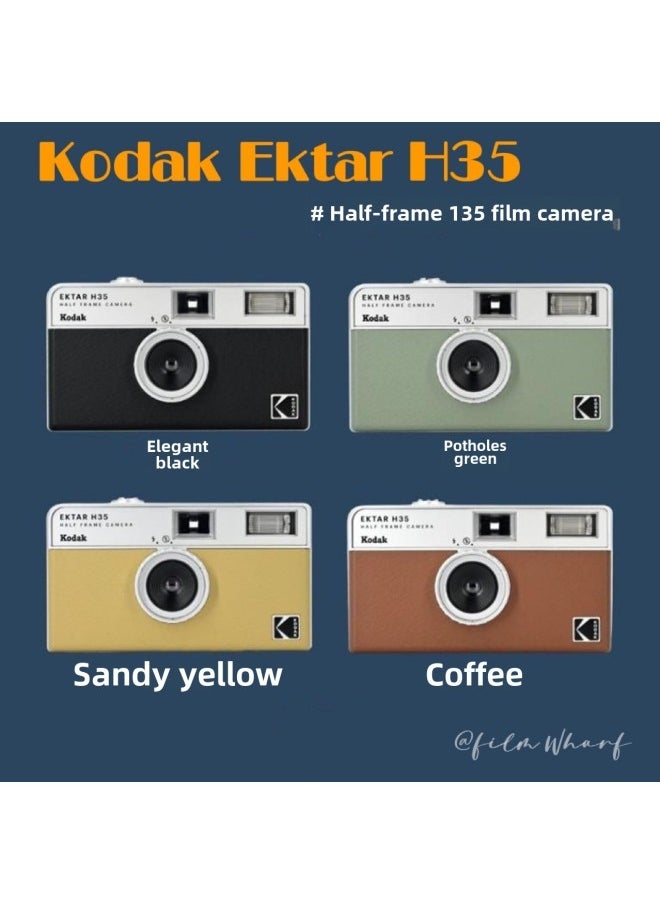 KODAK H35 KODAK EKTAR H35 Semi-grid Film Side Axis Camera 135 Film Non-disposable-Color:White  - Image 1