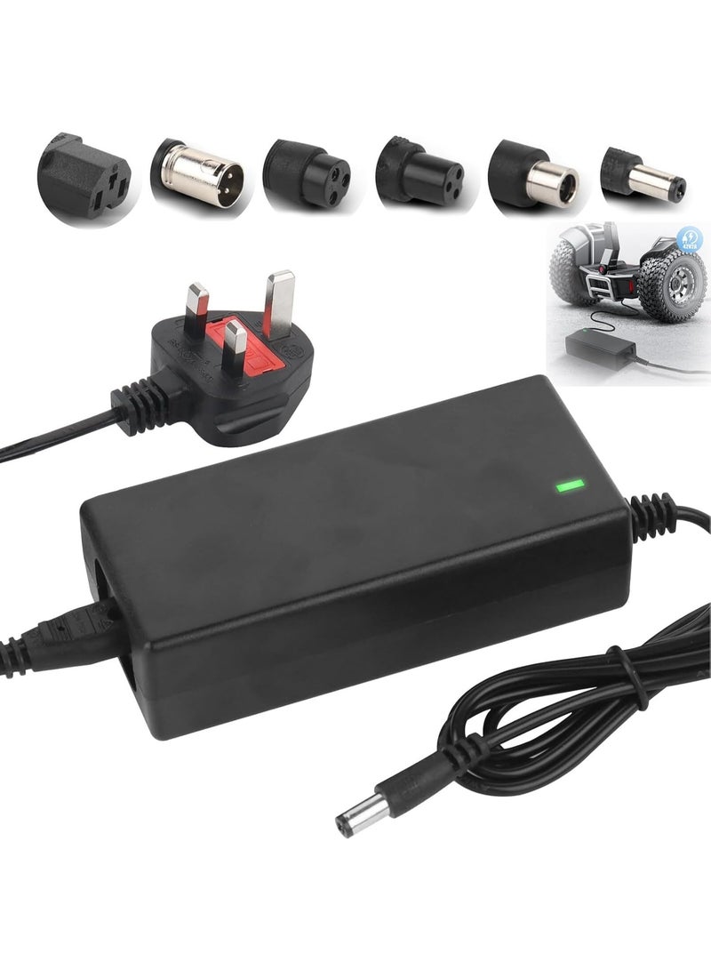 Electric Scooter Charger 42V 2A for 36V Li-ion Battery, Fast Recharge Electric Scooter Charger, Compatible with M365 E-Scooter & E-Bike, Includes 6 Plugs, Mobility Scooter Battery Charger - Image 1