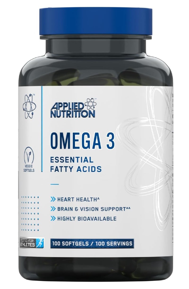 Applied Nutrition Omega 3 - Omega Fish Oil 1000mg, 180mg EPA & 120mg DHA per Softgel, Made in The UK (100 Soft-Gels) - Image 1