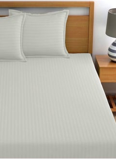 MAXQON Deep Fitted Bed Sheet +2Pcs Pillow Covers, King/Queen/Double/Single Sizes, Color White, Depth 30cm  - Image 4