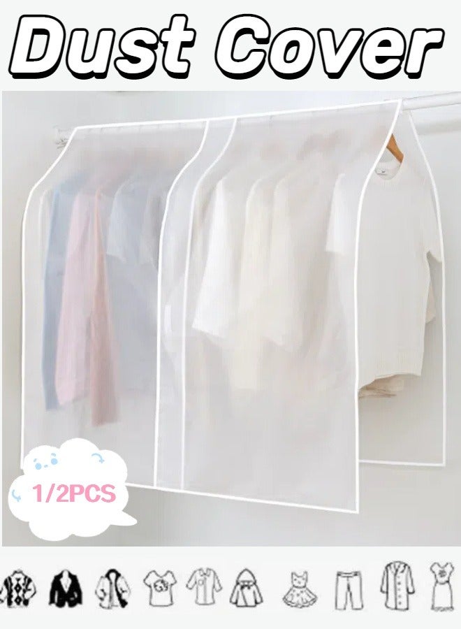 Cubic Dust Cover, Hanging Clothes Organiser with Velcro, Semi-transparent Dustproof and Waterproof  - Image 1