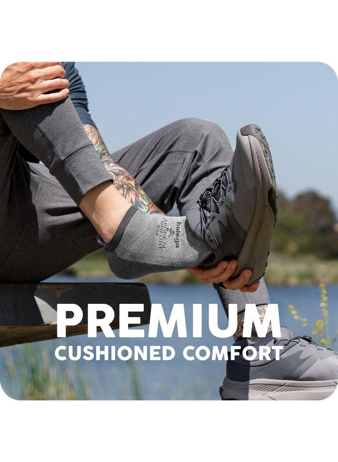 Balega Hidden Comfort Performance No Show Athletic Running Socks for Men and Women (1 Pair), Charcoal, Medium - Image 2