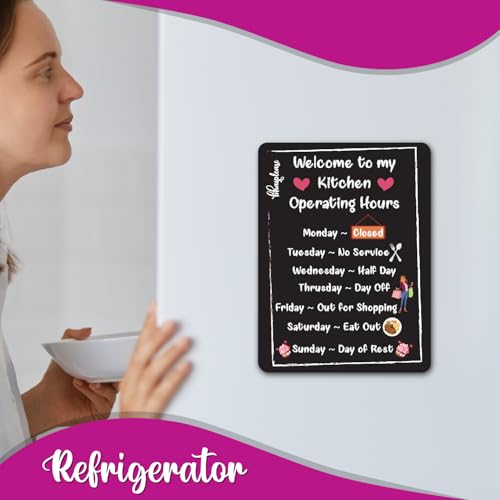 Bhai Please Welcome to my Kitchen Fridge Magnet | Love, Funny, Motivational, Inspirational Quotes Gift and Decoration | Beautiful Shiny Decorative Magnet for home kitchen (Pack of 1) (Size:4x3 inches) - Image 4
