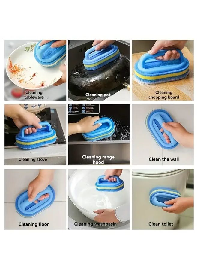 4pcs Sponge Eraser Tub And Tile Cleaner With Handle Powerful Scrubber - Image 5