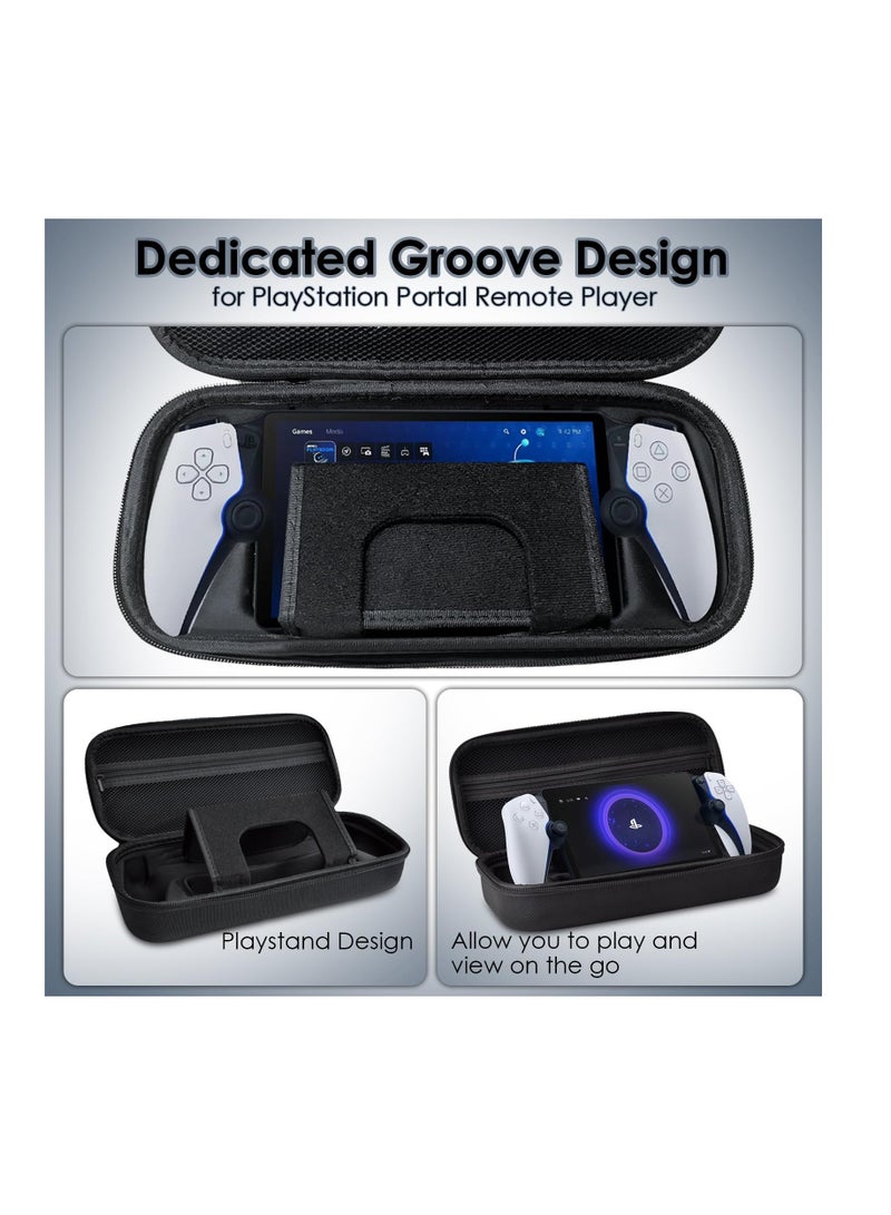 PS Portal Carrying Case, Hard Eva Shell Compatible with PlayStation Portal Remote Player, Protective Case Cover with Protector Screen for PlayStation Portal (Nylon) - Image 2