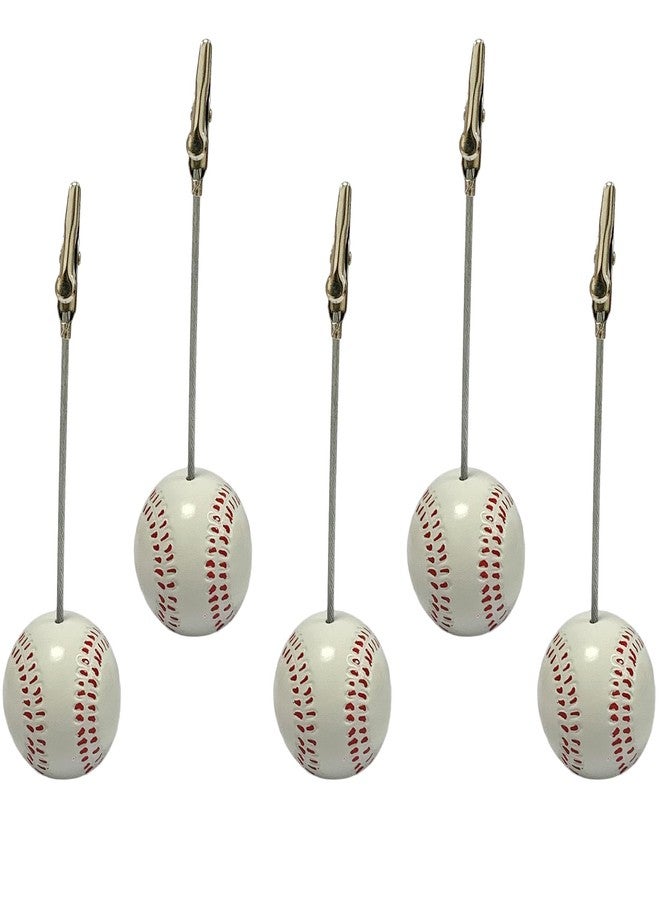 Xiaoyztan Baseball Clip for Table, Place Card Stand Holder, 5 Inch Height Memo Clip, Number Card Holder, Name Card Table Stand Decorations for Home Office Desk Sports Party Wedding Ceremony, 5 Pcs - Image 1