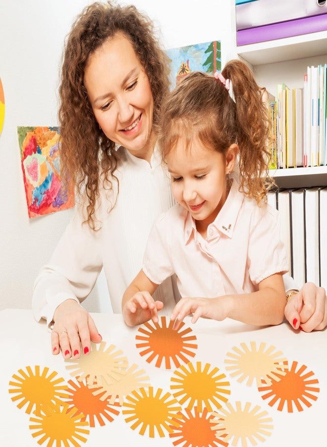 ١٠٠ قطعة من قصاصات ورقية لامعة على شكل شمس بوهيمية، مثالية لتزيين لوحات الإعلانات، وحفلات أعياد الميلاد، وحفلات استقبال المولود، وديكورات جدران الفصول الدراسية، وهدايا تذكارية. - Image 4