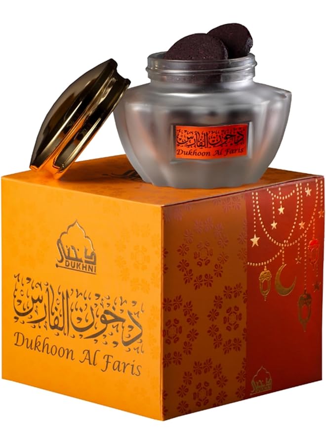 إيروريكس بخور عود الفارس بخور عود فارس بخور عربي أصيل 40 جرام برطمان مصنوع يدويًا فاخر مزيج خشبي حلو زهري مثالي للصلاة هدايا رمضان والعيد