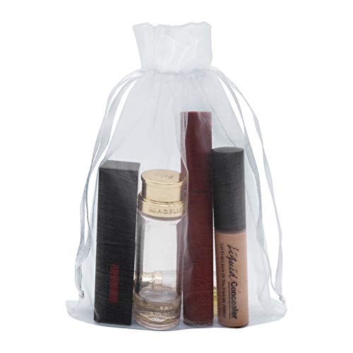 HRX Package White Organza Gift Bags 5x7 inch 100pcs, Mesh Jewelry Pouches Drawstring Bags Empty Sachet for Christmas Candy Present Wedding Giveaways - Image 5
