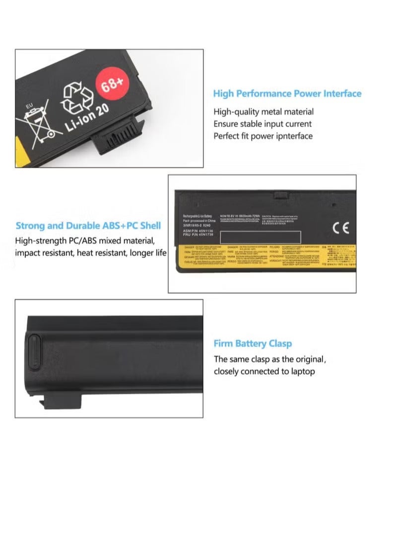68+ 0C52862 Laptop Battery for Lenovo ThinkPad T440 T440S T450 T450S W530 L430 L530 W550 W550s X240 X250 X260 45N1000 45N1001 45 n1003 45N1004 45N1010 45N1013 0A3630 72Wh - Image 2
