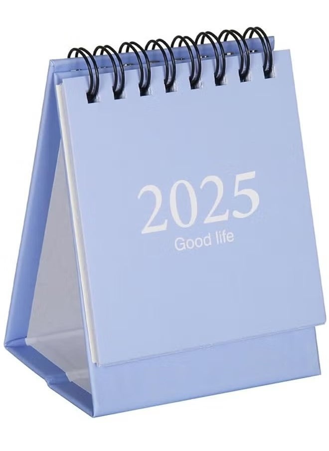 GMORO - Mini Desktop Calendar, 2024-2025 - Juli 2024 to Dec 2025 Small Desktop Calendar Standing Flip Calendars Thick Paper Twin-Wire Binding with Stickers for Home Office School - Image 1