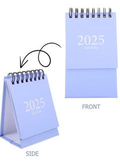 GMORO Mini Desktop Calendar, 2024-2025 - Juli 2024 to Dec 2025 Small Desktop Calendar Standing Flip Calendars Thick Paper Twin-Wire Binding with Stickers for Home Office School  - Image 5