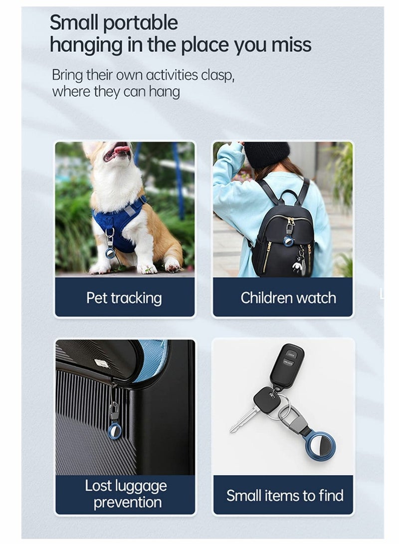 KASTWAVE حامل AirTag، حامل AirTags مع سلسلة مفاتيح متوافق مع غطاء Apple AirTag 2-Pack - Image 4