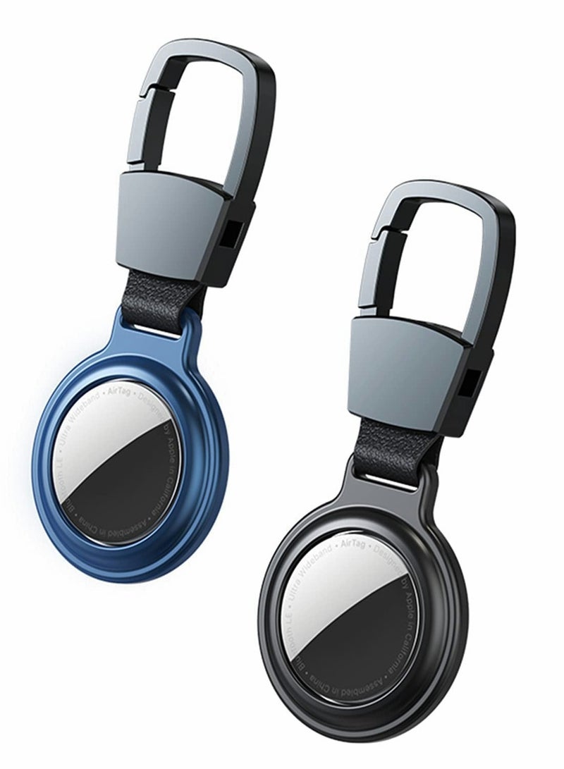 KASTWAVE حامل AirTag، حامل AirTags مع سلسلة مفاتيح متوافق مع غطاء Apple AirTag 2-Pack - Image 1