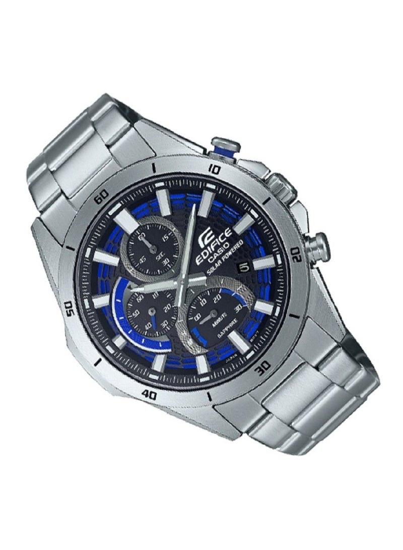 Casio  Men Watch Edifice Analog Slim Line Sapphire Crystal Blue Dial Stainless Steel Band EFS-S610D-1AVUDF. - Image 2