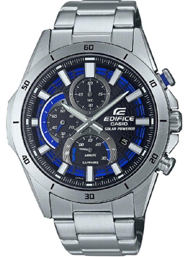 Casio  Men Watch Edifice Analog Slim Line Sapphire Crystal Blue Dial Stainless Steel Band EFS-S610D-1AVUDF. - Image 1
