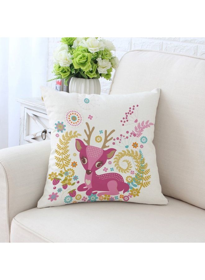 NIBEMINENT Printed Cushion Cover White/Pink/Blue