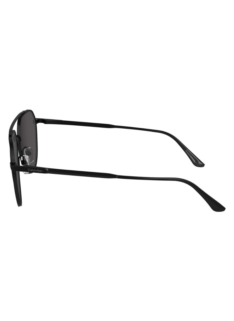 CALVIN KLEIN FULL RIM METAL AVIATOR CALVIN KLEIN SUN CK24100S  5715 (002) MATTE BLACK  - Image 4