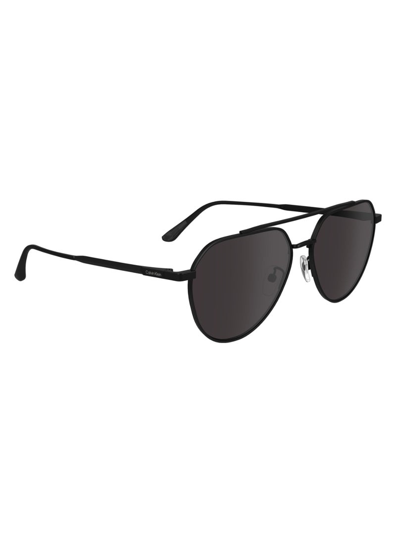CALVIN KLEIN FULL RIM METAL AVIATOR CALVIN KLEIN SUN CK24100S  5715 (002) MATTE BLACK  - Image 3