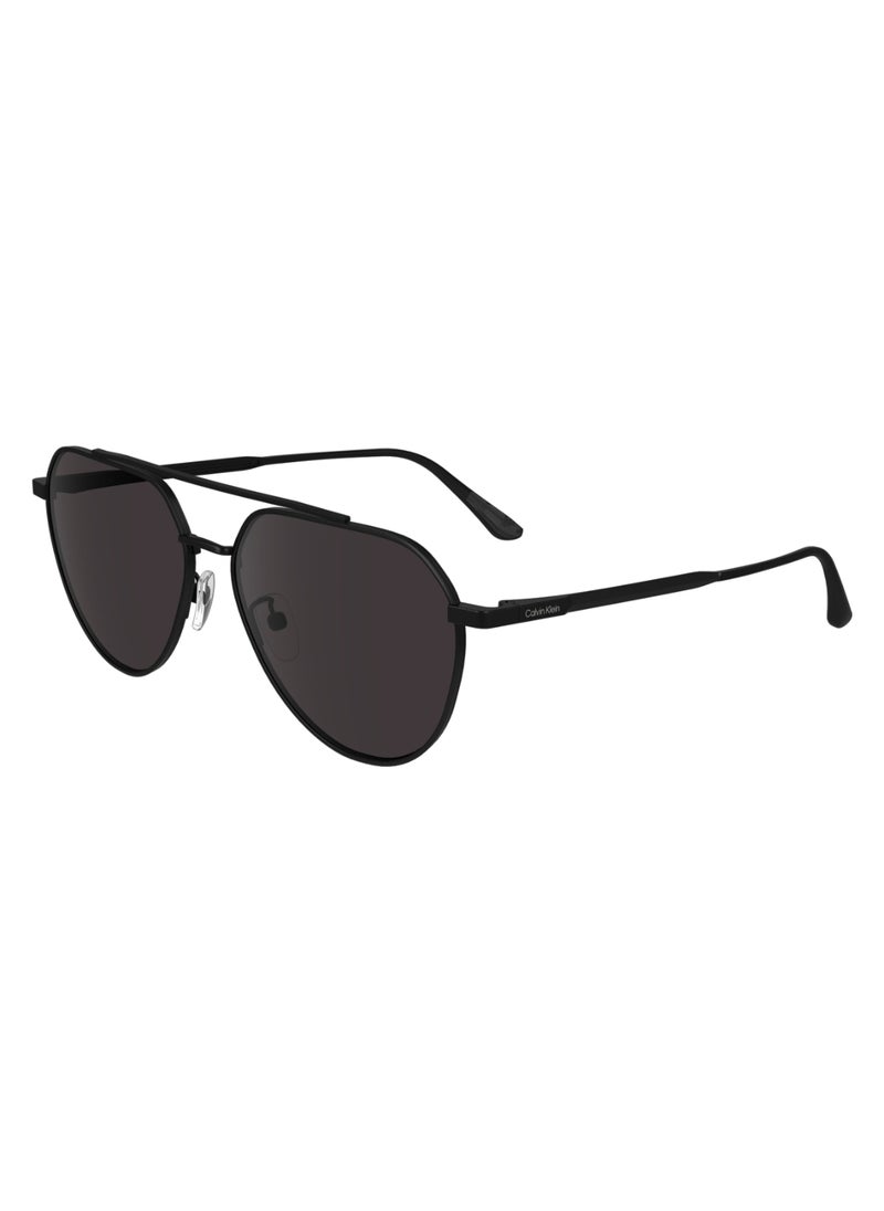 CALVIN KLEIN FULL RIM METAL AVIATOR CALVIN KLEIN SUN CK24100S  5715 (002) MATTE BLACK  - Image 2