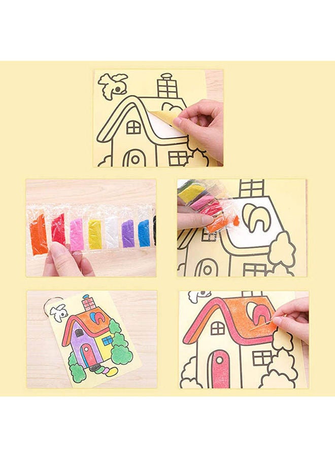 نيبمينينت مجموعة فن التقشير واللصق للرسم على الرمال بتصميم مضحك يمكنك استخدامها بنفسك مكونة من 6 قطع 27.5 x 20.5Ø³Ù†ØªÙŠÙ…ØªØ± - Image 2