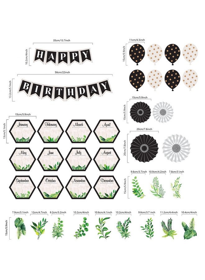 Tevxj Simply Boho Happy Birthday Bulletin Board Set Birthday Decorations Birthday Board Classroom Decoration Cutouts For Calendars Bulletin Boards Classrooms - Image 2