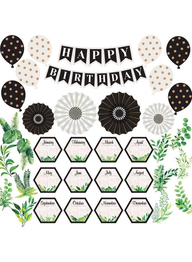 Tevxj Simply Boho Happy Birthday Bulletin Board Set Birthday Decorations Birthday Board Classroom Decoration Cutouts For Calendars Bulletin Boards Classrooms - Image 1