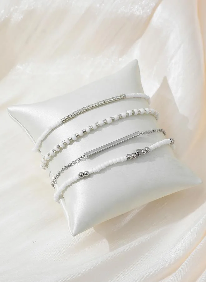 تايك تو مجموعة من 4 أساور يد كاجوال