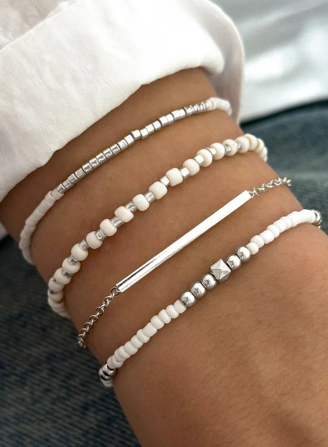 تايك تو مجموعة من 4 أساور يد كاجوال