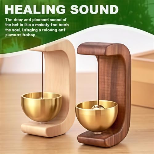 BIBIFACTORY 2025 New Magnetic Wooden Doorbell for All Materials, Suction Door Type Solid Wood Wind Chime, Door Wind Chime, for Restaurants Home Barn C Shape - Image 3