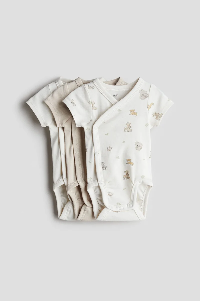 H&M 3-pack wrapover bodysuits